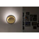 Gravy LED 4 inch Chrome with Brushed Brass Wall Sconce Wall Light in Chrome With Brass, Plug-in